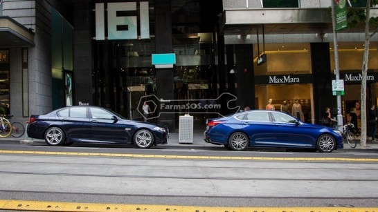 2014 HYUNDAIandBMW 528i vs genesis comparison 109 546x307 مقایسه ی هیوندای جنسیس و BMW سری 5